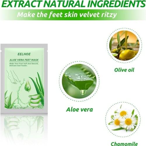 1 Pair Of Aloe Foot Masks For Removing Dead Skin Exfoliating Moisturizing And Hydrating Foot Care TSLM1