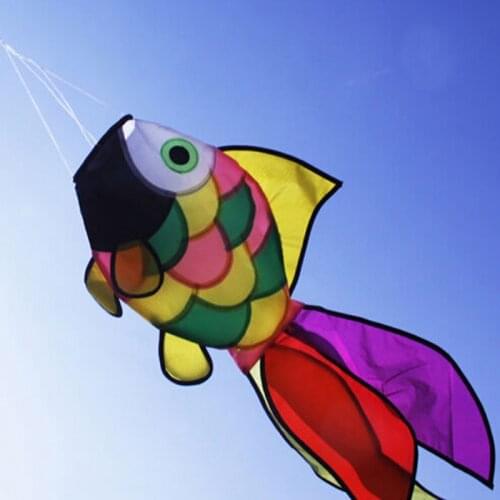 1pcs Rainbow Fish Kite Line Stunt Kids Kites Toys Kite Flying Long Tail Outdoor Fun Sports Educational Gifts
