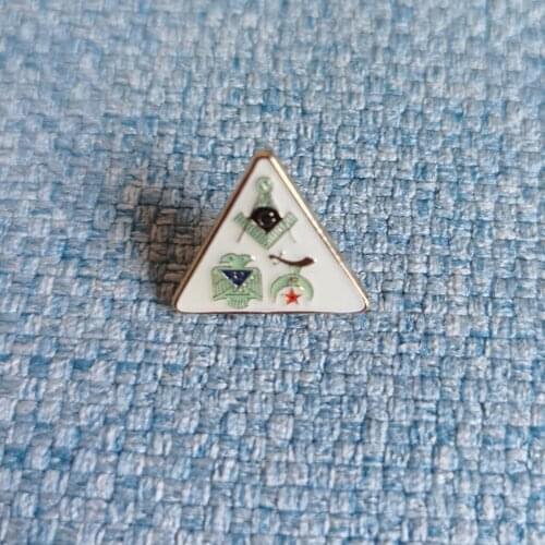10PCS 3/4" Enamel With Epoxy Masonic Scottish Rite Shriner Lapel Pin With Butterfly clutch