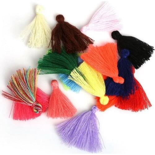 100pcs 27mm Tassel Findings Cotton Silk Polyester Charms Pendant Drop Earring Tassels for Jewelry Making Handmade DIY Crafts