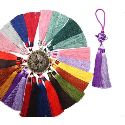 2Colors/Pc Mix Knots Chinese Style Silk Tassels For DIY Jewelry Home Curtain Sewing Accessories Car Key Bag Pendant Craft Tassel