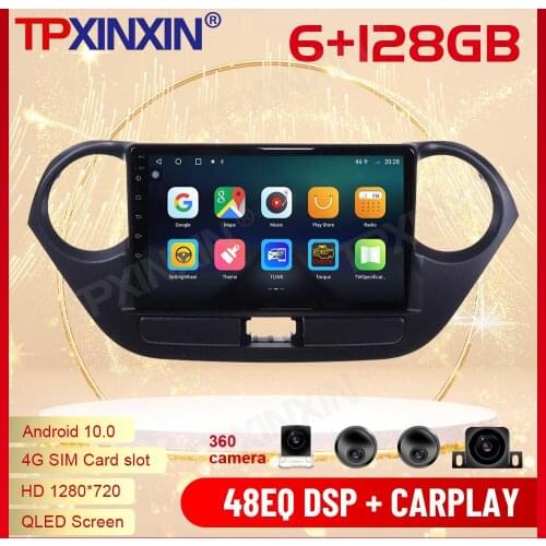 2 Din Carplay Android Radio Receiver Multimedia Stereo For Hyundai I10 2013 2014 2015 2016 GPS Navigation Video Audio Head Unit