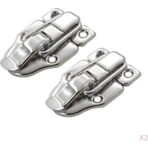 2 Pair of (4x) Toggle Catch, Chest / DJ Case / Box / Trunk / Flight Case Large Loop Latch Clasp, 39x59mm / 1.5x2.3 inch