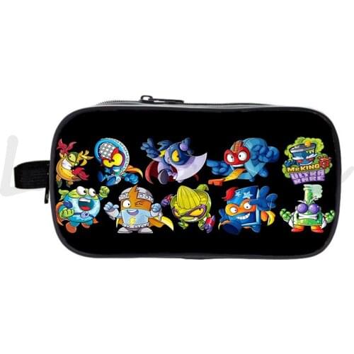 Super Zings Pencil Case Colorful Double Layer Pencil Holder Child Large Capacity Pen Bags Kids Boys Girls Stationery Storage Bag