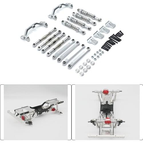For 1/12 MN D90 D91 D96 MN90 MN99S RC Car Upgrade Parts Metal Pull Rod Link Tie Rods Shock Absorber Accessories