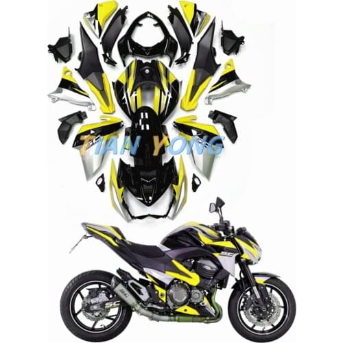For Kawasaki Z800 2013-2014-2015-2016 Motorcycle Cowling Full Fairing Kit Injection ABS Bodywork New yellow SC line 13-14-15-16