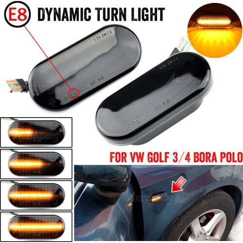For Volkswagen For VW Bora Golf 3 4 Passat 3BG Polo SB6 SEAT Ibiza Leon Skoda Blinker Light Car Dynamic Side Marker Signal Light
