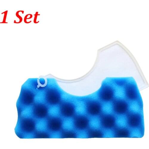 1PC Blue Sponge Filter + 1PC White Cotton Hepa Filter for Samsung DJ97-01040C SC43 SC44 SC45 SC47 Series Vacuum Cleaner Parts