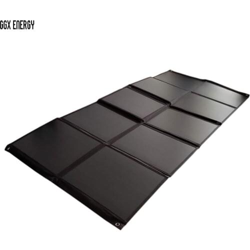 GGX ENERGY 200W Mono Solar Cells Panel Portable Folding Solar Bag Solar Power Charging Kit for 12V Car Battery/Laptop/RV/Camper