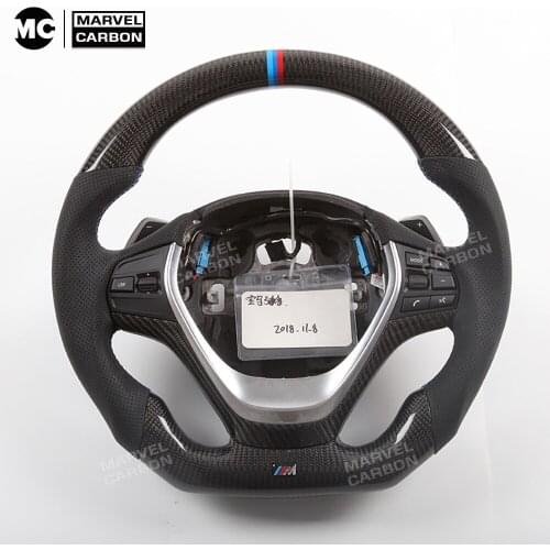 CARBON FIBER STEERING WHEEL 100% REAL CARBON COMPATIBLE WITH 3 SERIES