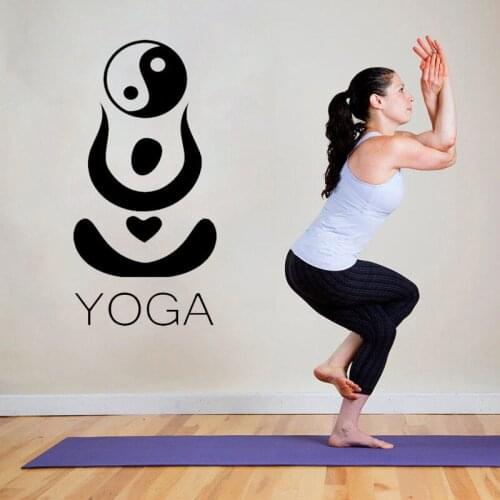 Hindu Yoga Wall Stickers Ying Yang Pattern Wall Decal Yoga Studio Art Mural Vinyl Removable Special Design Home Decor StickerSY9