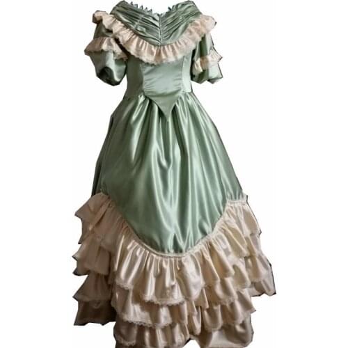 Customer to order! Vintage Costumes Victorian 1860S Civil War Gown historical dresses D-215
