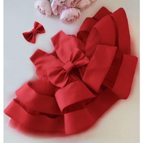 Red Dress for Girls Christmas Red Clothing 1st Birthday Dress for Baby Girl 12M 24M Toddler Princess Dress for Newborns