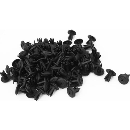 6mm Hole Door Fixing For Toyota Honda Fender Plastic Black Decor Fastener clips Accessory 50pcs Closure Push pins Durable