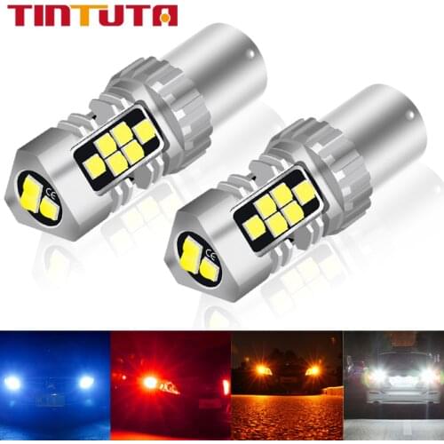 2PCS Canbus Ba15s PY21W LED BAU15S P21w led 1156 Signal Lamp Bulb NEW 3030SMD 21LED Turn Brake Backup Light 12V car accessories