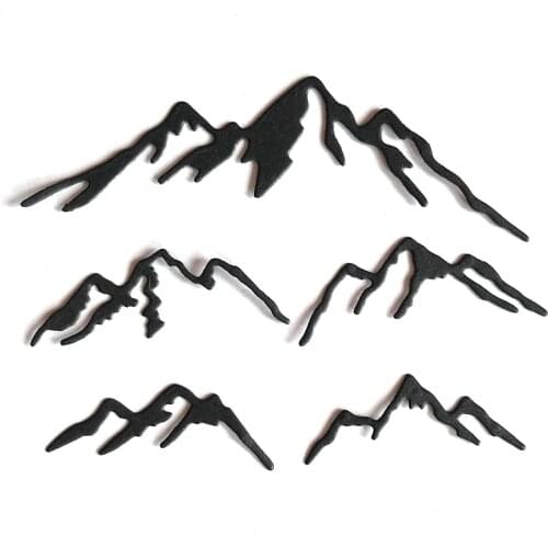 Miss Vintage 5pcs Mountain Peak Metal Cutting Dies For DIY Scrapbooking Decor Embossing Greeting Card Making Craft Stencil New