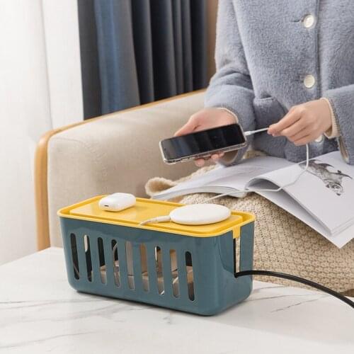 Multifunctional Power Cord Storage Box Plastic Desktop Storage Box Household Goods Cable Organizer