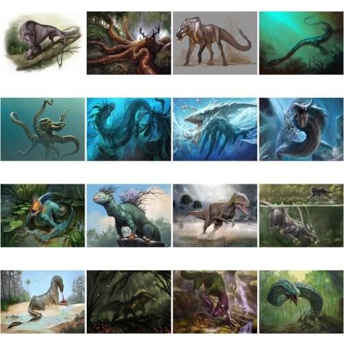 5D DIY Diamond Painting Animal Dinosaur Full Square Drill Embroidery Rhinestone Cross Stitch Kit Mosaic Picture Children Gift
