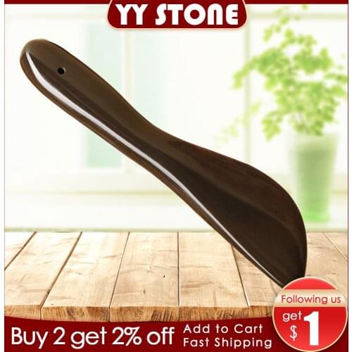 Scrapping guasha stone massage5A grade Original Si Bin brown color Bian stone massage guasha kit beauty face spoon meridian pen