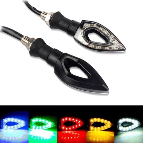 Pair Universal 12V LED Motorcycle Motorbike Turn Signal Light Indicators Blinker For Honda Suzuki Triumph Victory Ducati
