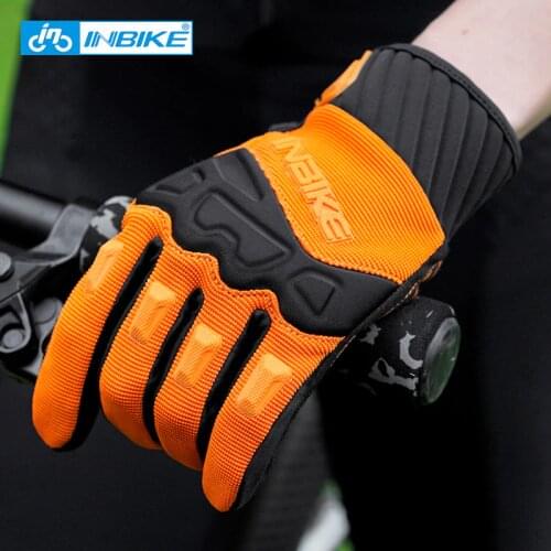 INBIKE Mountain Bike Gloves Autumn Winter Touch Screen Men Women MTB Bicycle Cycling Gloves Full Finger Shockproof Sport Gloves