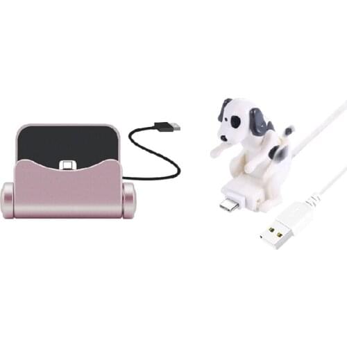 Type-C Charging Base Mobile Phone Charge Stand With For Type-C Fast Charger Cable Funny Humping Dog Smartphone Cable