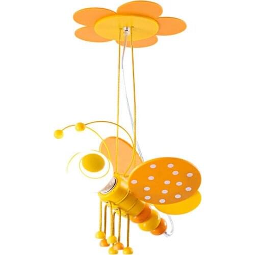 Childrens Bedroom Pendant Lights Wood Bee Baby Room Pendent Lamp Brand New Corridor Hallway Balcony Pendant Lighting Fixtures