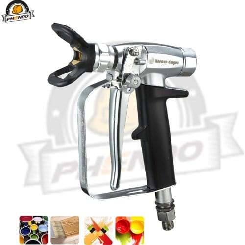 PHENDO 4350PSI Professional Airless Spray Gun 4 figner Paint Putty Spray Gun For Wagner Titan Pump High Pressure Airless Sprayer