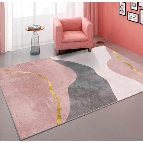 Light Luxury Carpet Living Room Tea Table Mat Nordic Bedroom Bedside Carpet And Rugs Art Ins Style Rug Non-slip Mat Floor Mats