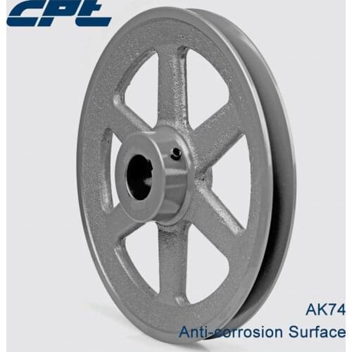 AK74 bore diameter 1" v belt drive pulley, Bore dia. 1/2", 5/8", 3/4", 7/8", 15/16", 1", 1-1/4", 1-7/16", 7.25" OD for A belts