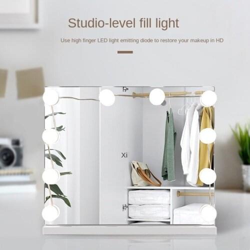 LED makeup light usb three-tone light mirror light 10 lights makeup mirror bulb Hollywood mirror front light