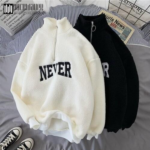 Duckwaver Velvet Thickened No hoodies Sweatshirt Women Casual Solid Long Sleeve Loose Pullover Tops Women Loose Warm Sweatshirt