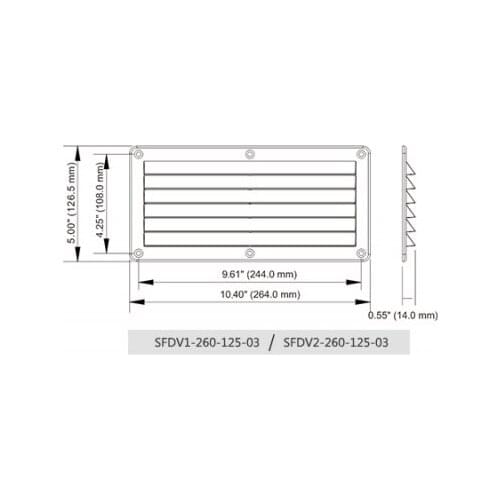 Marine RV Boat Caravan Louver Vent Ventilation 26x12.5cm/ 10.24 X 8.5 Inch