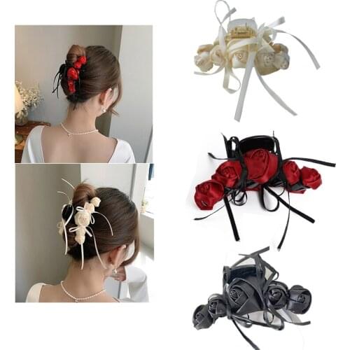 Flower Shape Hair Claw Crab Hair Catch Jaw Clips Hair Clamps Wedding Barrettes Hair Styiling Accessories For Women Girls