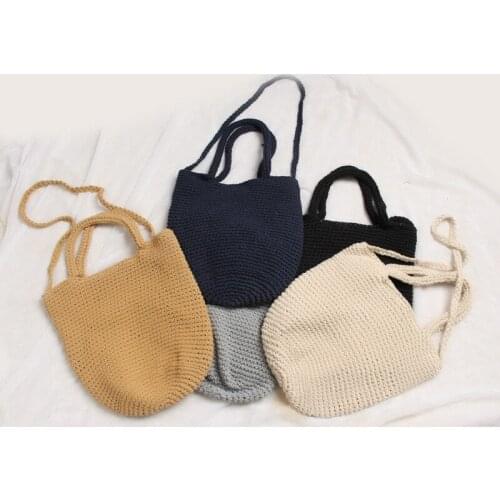 Super Fire Bag Cotton Woven Vacation Beach Bag New Womens 2021 Bucket Shoulder Crossbody Straw Bag