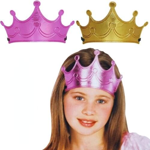 Princess Prince Crown Luxury Dress Up Headband Headdress Children Adult Golden Tiara Birthday Party Decoration Boy and Girl