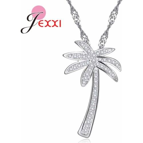 Latest Crystal Necklace For Girl Popular 925 Sterling Silver Necklace For Women Wedding Anniversary Heart Shaped