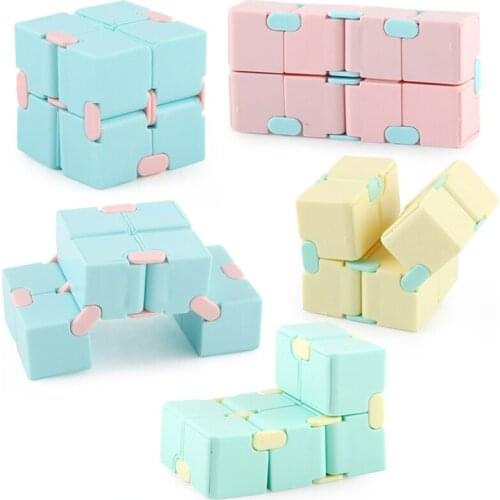 ZK20 Infinity Cube Magic Square Puzzle Toys Fidget Toy Relieve Stress Hand Game Four Corner Maze Toys Child Adult Decompression