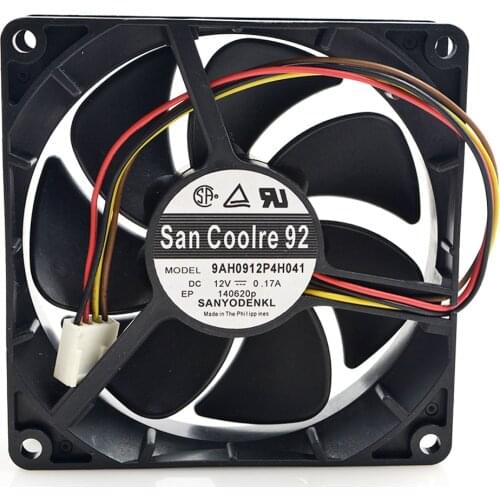 1pcs 9AH0912P4H041 12V 0.17A 4 wire ultra-quiet the Mute cooling fan 9025 90mm 90*90*25mm