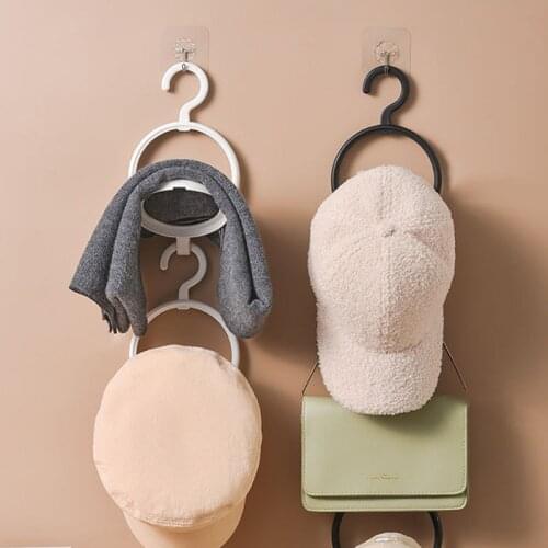 1 Pcs Hat Scarf Hangers Self Connectable Storage Hooks Plastic Holder Shop Home Wardrobe Organizer Hat Bag Clothes Storage Rack