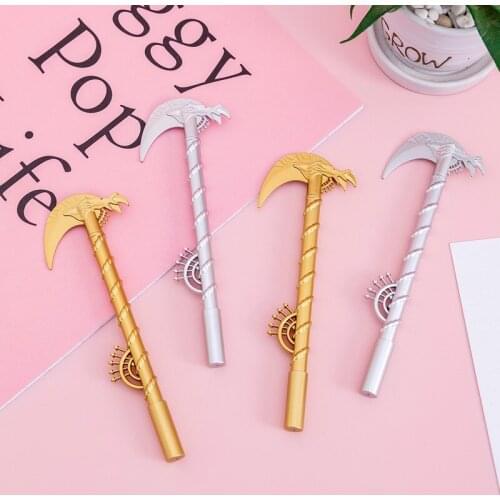 8 Pcs Cool Gel Pens Gold and Silver Creative Gel Pen Black Student Writing Tools School Supplies Stationery Gift Wholesale