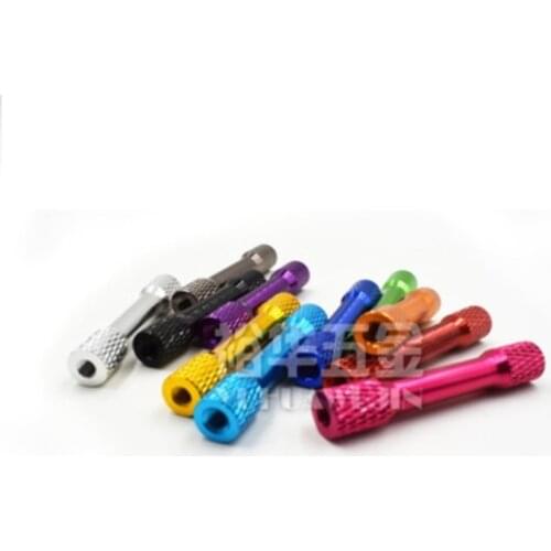 10pcs/lot M3*15/20/25/30/35/37/40 double knurled step Multi-color Aluminum Standoff spacer