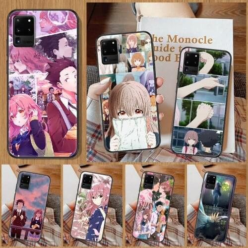 The Shape Of Voice Anime Phone case For Samsung Galaxy Note 4 8 9 10 20 S8 S9 S10 S10E S20 Plus UITRA Ultra black trend funda