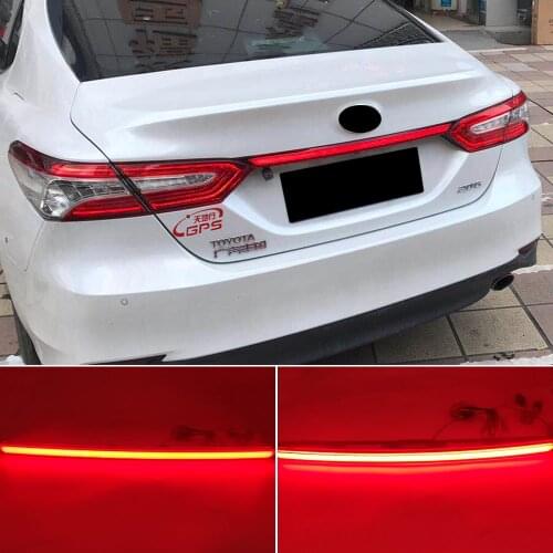 Car flashing 1PCS Rear Bumper Tail Light For Toyota Camry 2018 2019 2020 Red LED Taillight Reflector Brake Lamp turn Signal