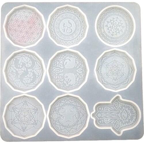 Flower of Life Pendant Crystal Epoxy Resin Mold Jewelry Necklace Earrings Silicone Mould DIY Crafts Casting Tools