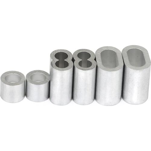 Wire rope round single hole aluminum sleeve aluminum chuck oval hole clip aluminum buckle quick chuck