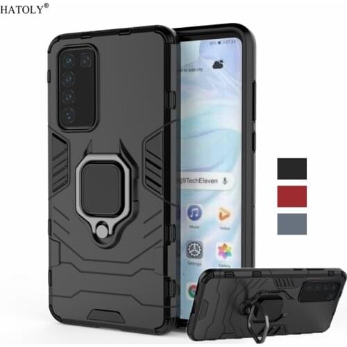 For Huawei P40 Case Cover TPU Bumper Magnetic Ring Holder Armor Stand Back Cover For Huawei P40 Phone Case For Huawei P40 Case