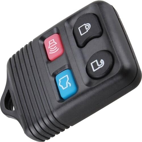 4 Buttons Black PP Keyless Entry Replacement Portable Car Remote Key Shell Case Fit for Ford Convenient Car Accessories Tools