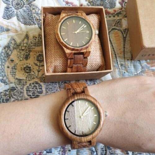 Wood Watch Men of Women Watches Luxury Chronograph Quartz Watch Luxury Wooden Timepieces Accept Logo Drop Shipping
