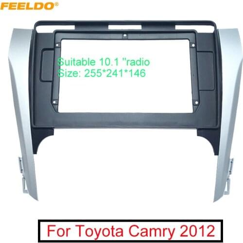 FEELDO Car Audio 2Din Fascia Frame Adapter For Toyota Camry 2012 10.1" Big Screen CD/DVD Player Fitting Panel Frame Kit